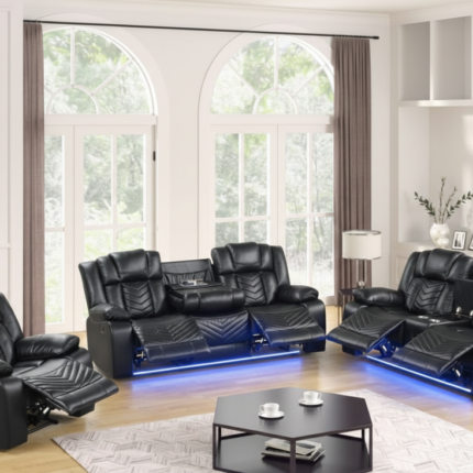 Ace Black - 3PC Reclining Set