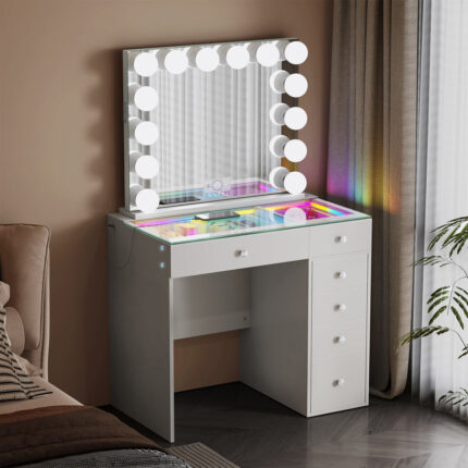 Mini Diana Vanity w 14Bulbs Mirror